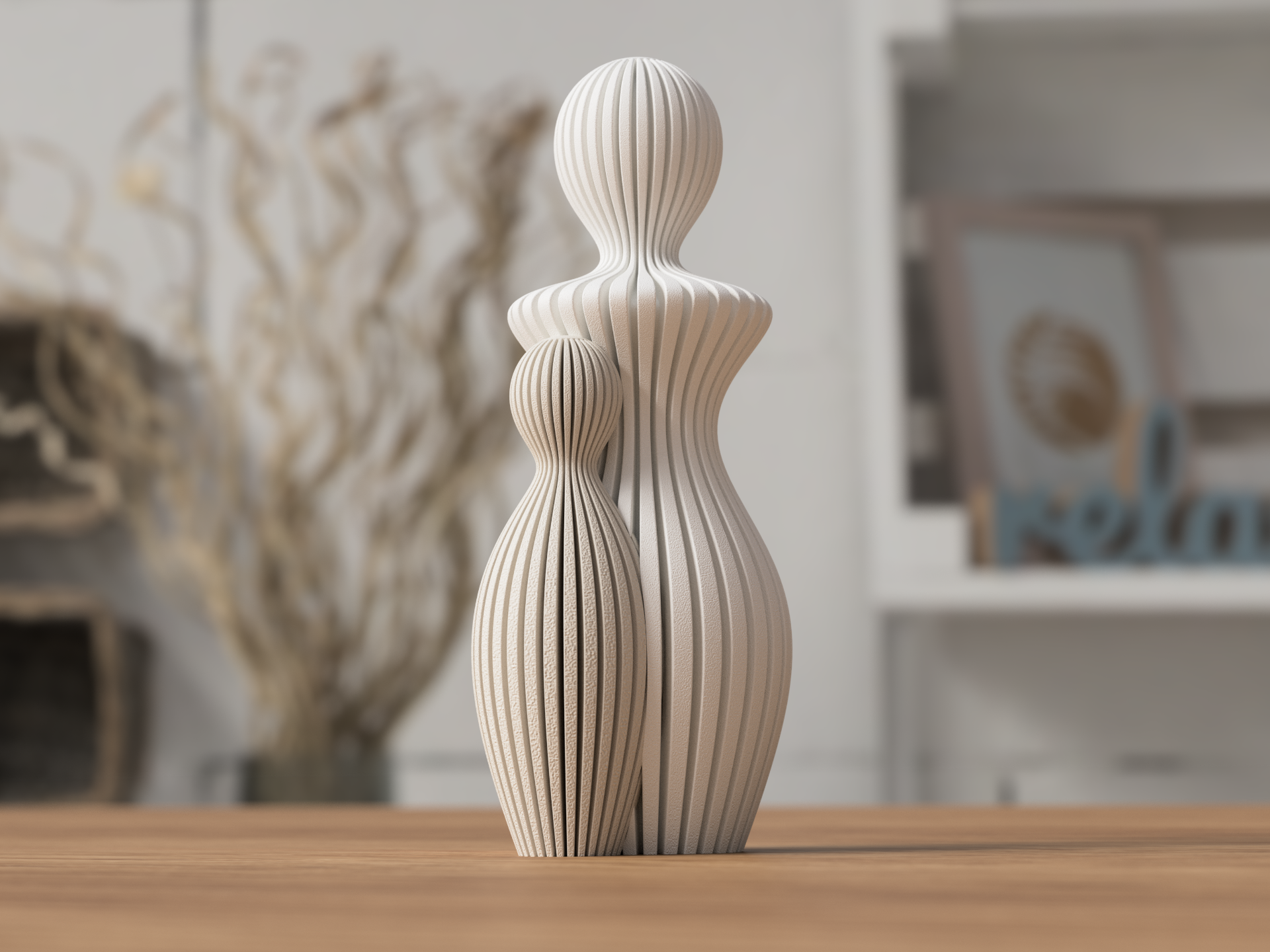 Mor og børnefigur – 1 til 4 børn (13 cm)