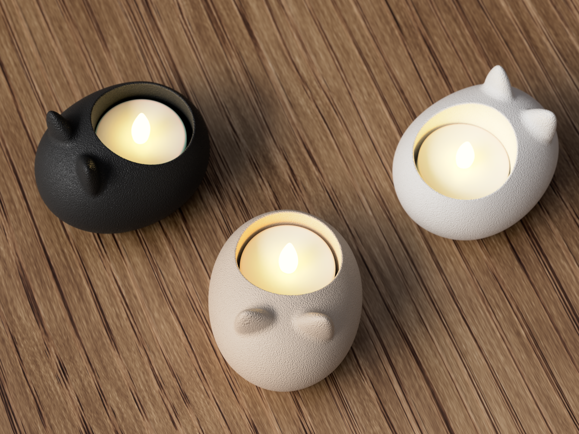 Katte Fyrfadsstage – Tealight kompatibel