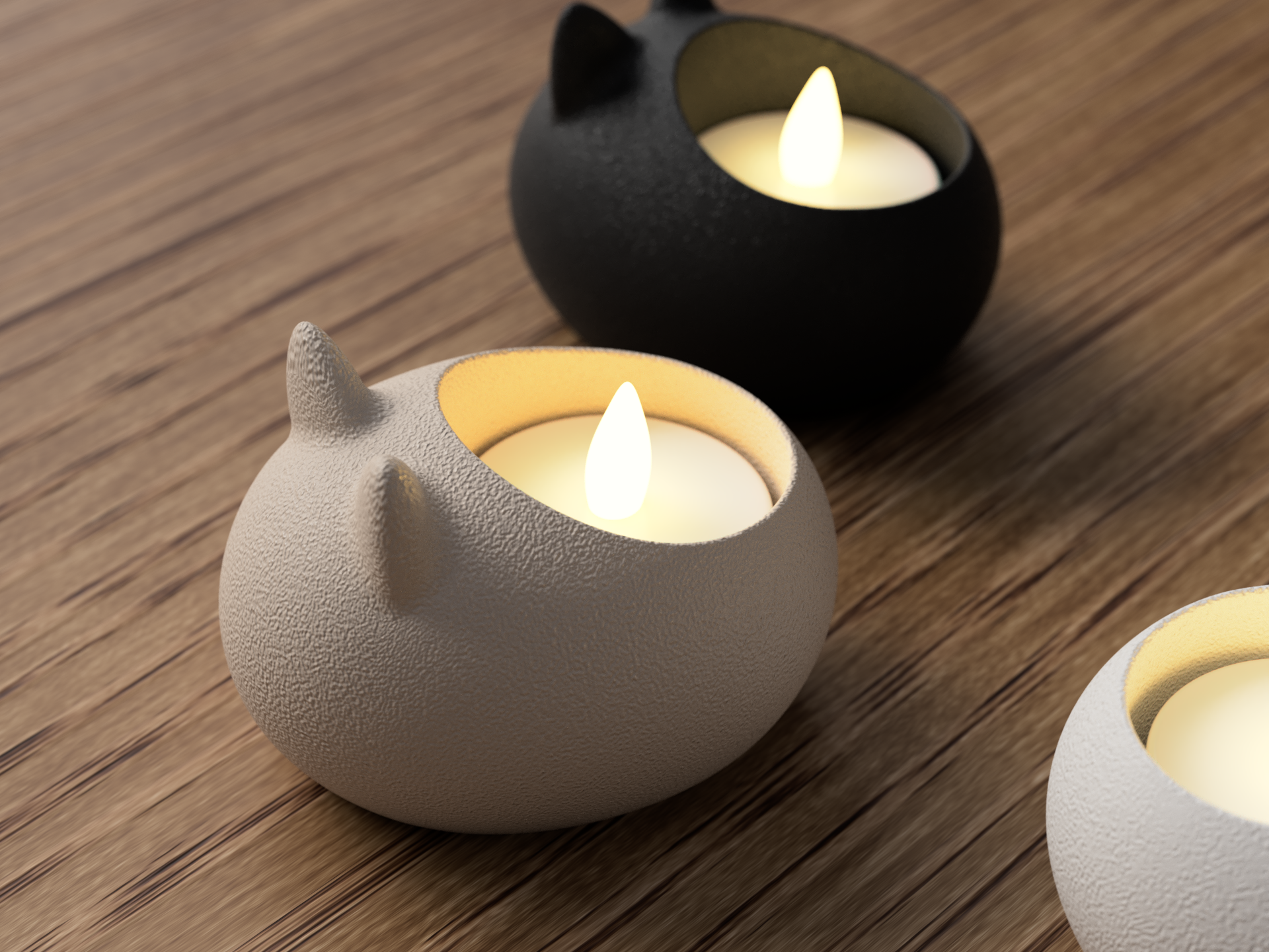 Katte Fyrfadsstage – Tealight kompatibel