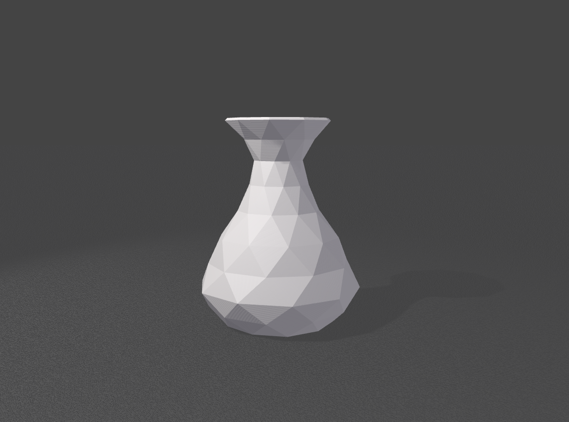 Low-Poly Vase – Moderne Minimalistisk Design